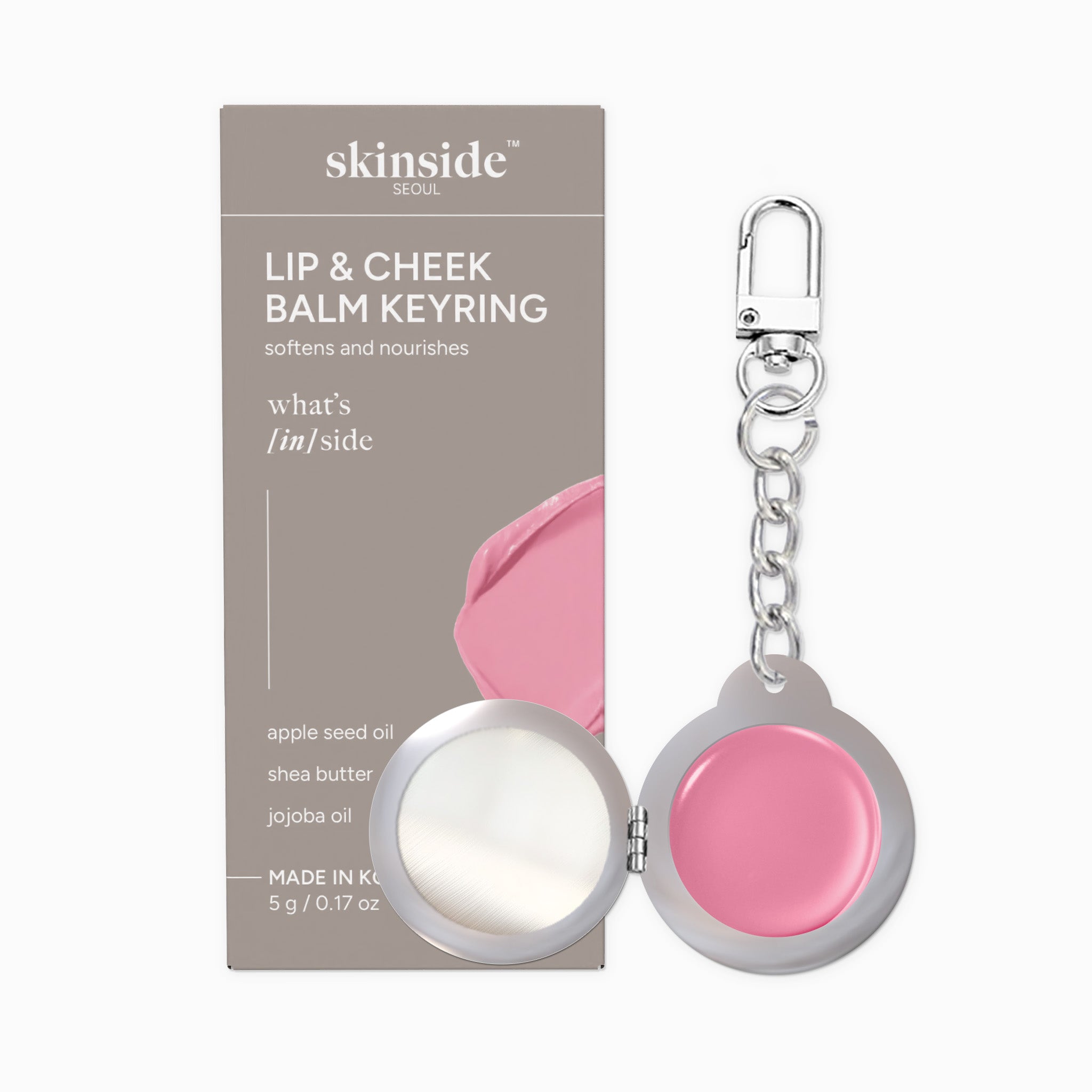 Lip & Cheek Balm Keyring (Baby Pink)